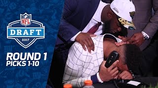 Picks 110 Multiple Trades QB Surprises amp MORE Round 1  2017 NFL Draft  NFL [upl. by Nashom247]