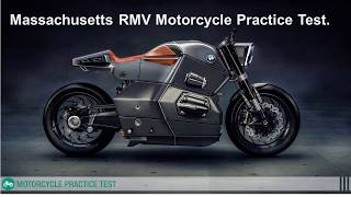 Massachusetts rmv motorcycle permit test questions [upl. by Earahs782]