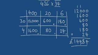 Long Multiplication Grid method mathscast [upl. by Walburga]