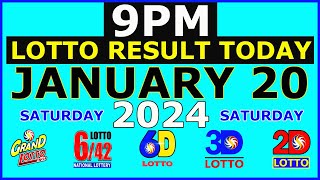 9pm Lotto Result Today January 20 2024 Saturday [upl. by Adnawyek]