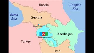 armenia map карта армении  Great Azerbaijan Азербайджанская земля [upl. by Rehpotsrhc628]