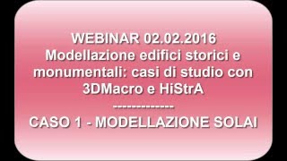 Webinar 02022016  CASO1 Modellazione Solai [upl. by Ilac]