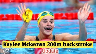 Kayla Mckeown wins gold in womens 200m backstroke final highlights [upl. by Enelrihs]