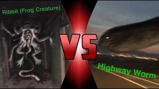 Ribbit Frog Creature Vs Highway Worm [upl. by Diraf]