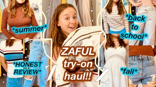 ZAFUL back to school summerfall try on haul 2022 cute and trendy [upl. by Dirraj]