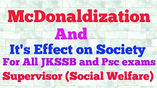 McDonaldization Its impact [upl. by Rondon]