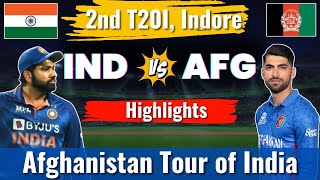 Ind vs Afg Live 2nd T20I IND win by 6 wickets in Indore and clinch the series 20 [upl. by Hajar748]