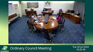 Town of Bassendean Ordinary Council Meeting 30 July 2024 [upl. by Epifano]