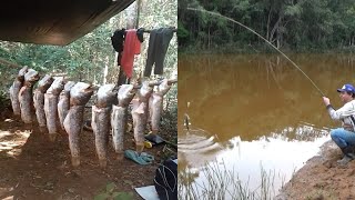 Acampamento raiz com pesca caipira e um frito de traíra [upl. by Eniamreg989]