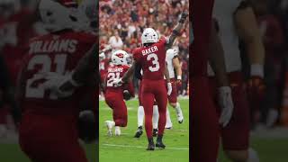 Picked off the rookie 😤 azcardinals interception nfl [upl. by Anihc]