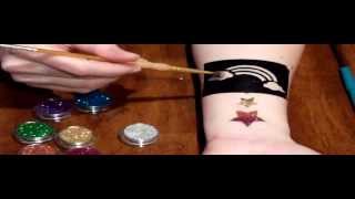 Glitter Tattoo Tutorial [upl. by Dnalon]