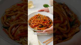 15 minute Yaki Udon 😍 easyrecipe [upl. by Alian]