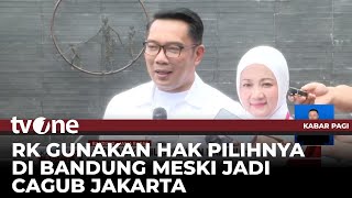 Pilkada Jakarta Hanya Ridwan Kamil Yang Tak Nyoblos di Daerah Pemilihan  Kabar Pagi tvOne [upl. by Akimik]