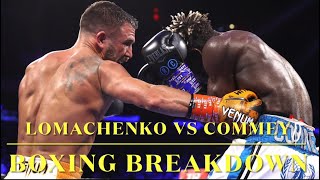 Lomachenko vs Commey Boxing Breakdown [upl. by Aihsetan820]