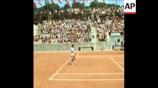 UPITN 11 6 73 ITALIAN OPEN TENNIS ORANTES BEATS OKKER [upl. by Alyam]