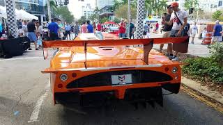 Maserati MC12 Corsa Leaving Exotics on Las Olas Car Show  Cold Startup [upl. by Winni]