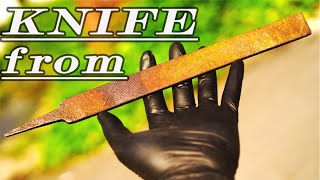 how to make a knife from rusty file [upl. by Cromwell127]