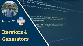 Iterators amp Generators in Python Lecture 13  Getting Started with Python  Satyajit Pattnaik [upl. by Norek314]