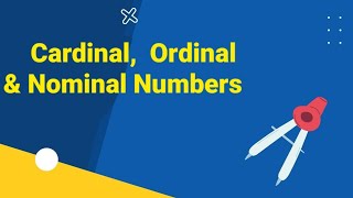 Cardinal  Ordinal and Nominal Numbers [upl. by Gothart]