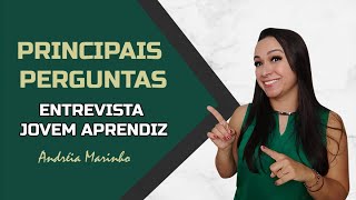 Principais Perguntas Entrevista Primeiro Emprego  Jovem Aprendiz [upl. by Lhadnek441]