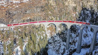 Landwasserviadukt UNESCO Welterbe Strecke Albula [upl. by Iliam513]