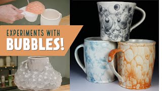 Beautiful Bubbles on Pottery BRAND NEW BLOWING TECHNIQUE [upl. by Selena920]