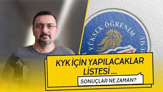 KYK İÇİN YAPILACAKLAR LİSTESİ KYK YURT SONUÇLAR NE ZAMAN YURT KAYIT EK BAŞVURU VB [upl. by Tound]