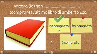 7 LEZIONE LIVELLO A1 IT L2 RIPASSO PASSATO PROSSIMO TEST [upl. by Yrevi]