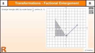 Enlargement with fractional scale factor GCSE Maths revision Exam paper practice amp help [upl. by Shermie]