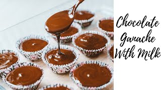 Chocolate Ganache Recipe  Chocolate Ganache With Milk [upl. by Akym987]