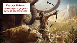 Farcry Primal settings amp options menu  in game graphics tests [upl. by Yelram423]