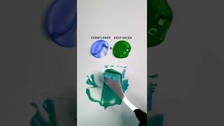 Cornflower  Deep Green Color Mixing colormixing asmrart [upl. by Aroon]