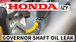 Honda Izy Oil Leak  Governor Shaft Oil Seal Install [upl. by Engelbert801]