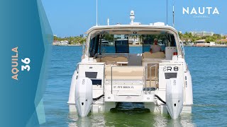 2023 Aquila 36 sport catamaran  POV Yacht tour esterni e cabine [upl. by Anitsrhc]