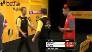 Kciuk amp Ratajski vs Artut amp Welge PolskaNiemcy World Cup of Darts Nations 2013 [upl. by Tammy]