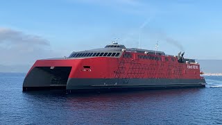 Fjord Fstr fast ferry docking in Gibraltar [upl. by Luhar]