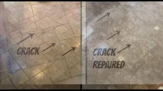 Travertine Crack Repair Tempe AZ with Tile Girl [upl. by Harpp214]