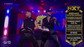 Breezango quotFashion Policequot Entrance NXT September 16 2020 [upl. by Dorry]