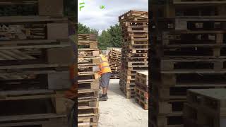 The Pallet Recycling Process with Flame UK Recycle WasteManagement Sustainability [upl. by Lewie]