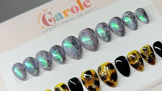 Abalone Shell Nail Art  Realistic  Transfer Foil and Gel  Press On Nail Design [upl. by Morita]