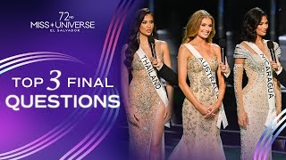 72nd MISS UNIVERSE  Top 3 Final Questions  Miss Universe [upl. by Tye]