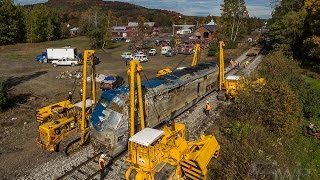 Amtrak Vermonter Derailment Locomotive Cleanup [upl. by Ydnim]