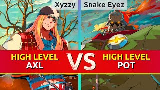 GGST ▰ Xyzzy Axl Low vs Snake Eyez Potemkin Guilty Gear Strive High Level Gameplay [upl. by Urd]