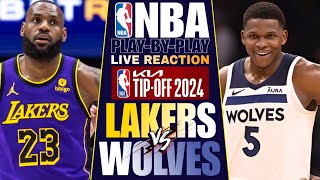 🔴LAKERS vs TIMBERWOLVES │ LIVE NBA Basketball Game PlayByPlay Reaction amp Scoreboard [upl. by Niajneb]