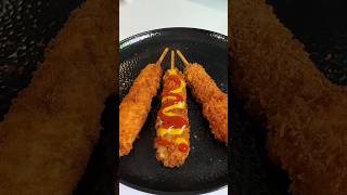 corresponding recipe korechis foodie corn dog cheese cooking shorts [upl. by Ulla539]