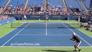 Federer v Hewitt 2015 US Open practice [upl. by Almeda555]