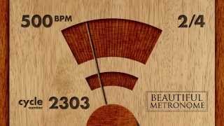 500 BPM 24 Wood Metronome HD [upl. by Aggappera430]