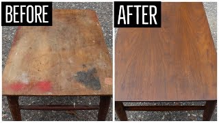 Mid Century End Table Restoration  Furniture Refinishing [upl. by Dott]