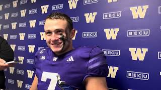 Husky Football 2024 Week 6 post game interview with Will Rogers [upl. by Ajuna]