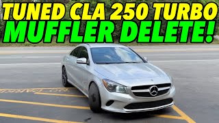 Stage 1 Tuned Mercedes CLA 250 20L Turbo w MUFFLER DELETE [upl. by Dom]